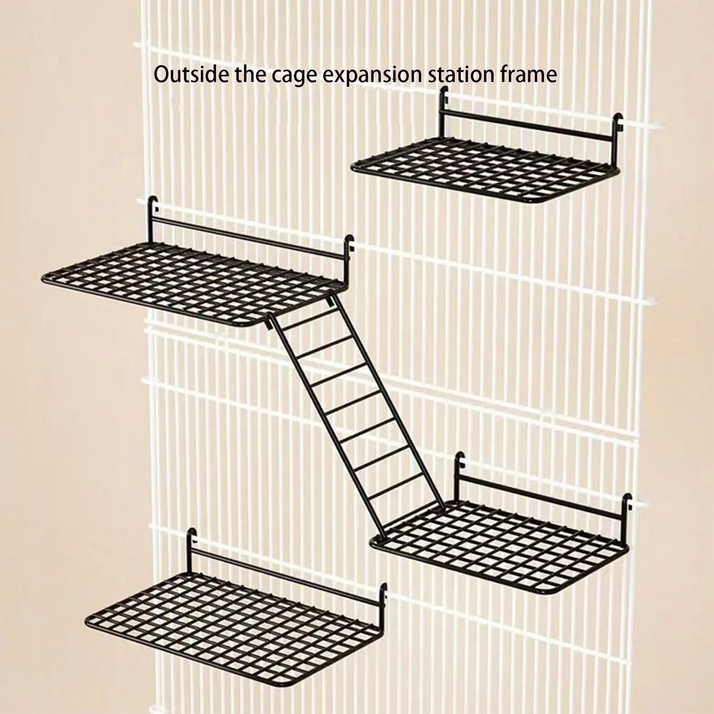 1pc/2pcs parrot station network interactive platform rest platform platform ladder combination toy station net piece