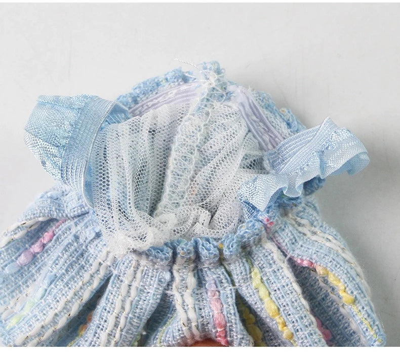Lovely Handmade Mini Dress Princess Skirt Bow Coat for Small Pets Soft Coat for Ferrets Hamsters Guinea Pigs