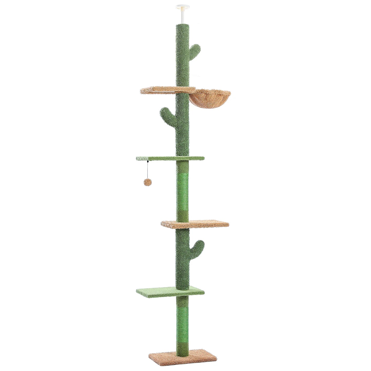 Adjustable Floor-to-Ceiling Vertical Cat Tree Tower Stable Tall Cat Climbing Tree Cat Kittens Cat Toy Suitable for Indoor Cats