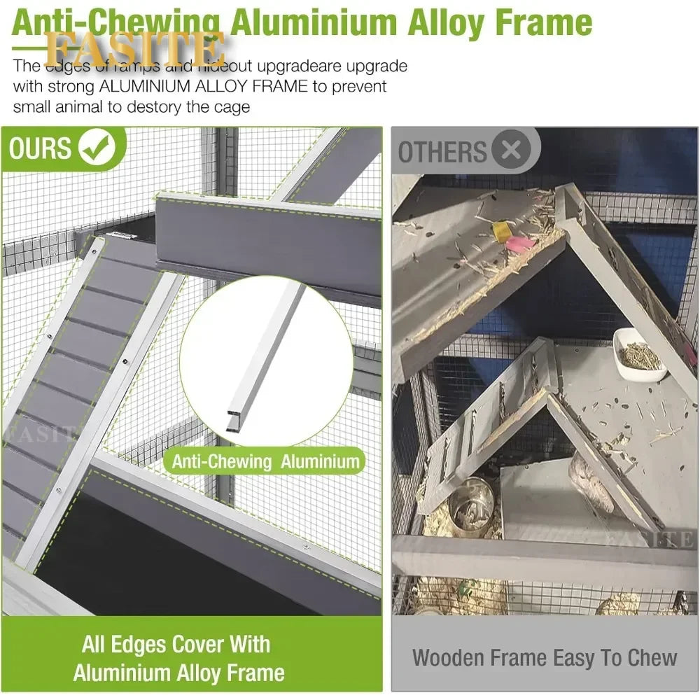 High Quality Minimalist 5 Levels Small Animal Cage for Chinchilla, Lizard, Chameleon, Squirrel, Hedgehogs