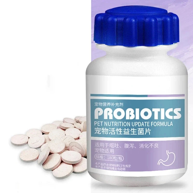 180 Tablets Pet Active Nutritional Probiotics Improve Diarrhea Digestion Gastrointestinal Health Products for Cats and Dogs