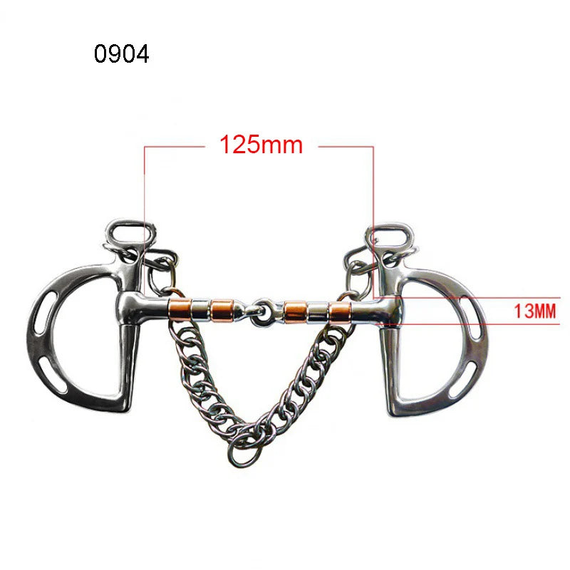 Professional Horse Bit Stainless Steel Chain Horse Snaffle Bit Equestrian Harness Equipment Product