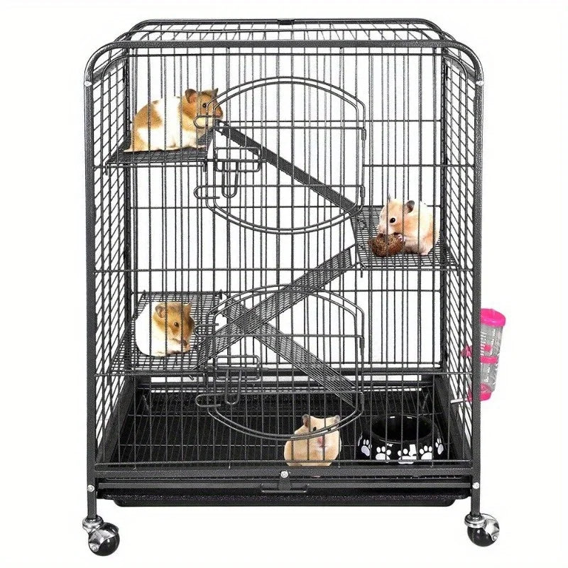 Ferret Cage Rabbit Guinea Pig Chinchilla Rat Small Animal House 37" 4 Levels
