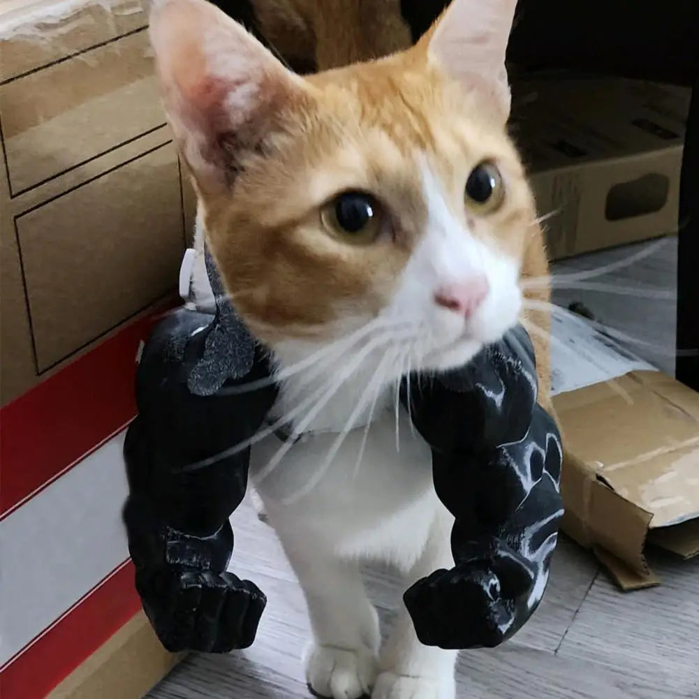 Cat Muscle Arm 3D Printed Neck Arm with Muscle Pet Cosplay Costume Accessories for Halloween Birthday Party Supplies