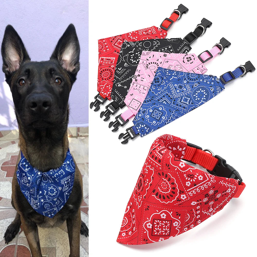 Adjustable Triangular Bandanna For Pet Dog Cat Washable Scarf Bandanna Collar Bibs Cat Neck Decor Birthday Party Dress Up 2025 new
