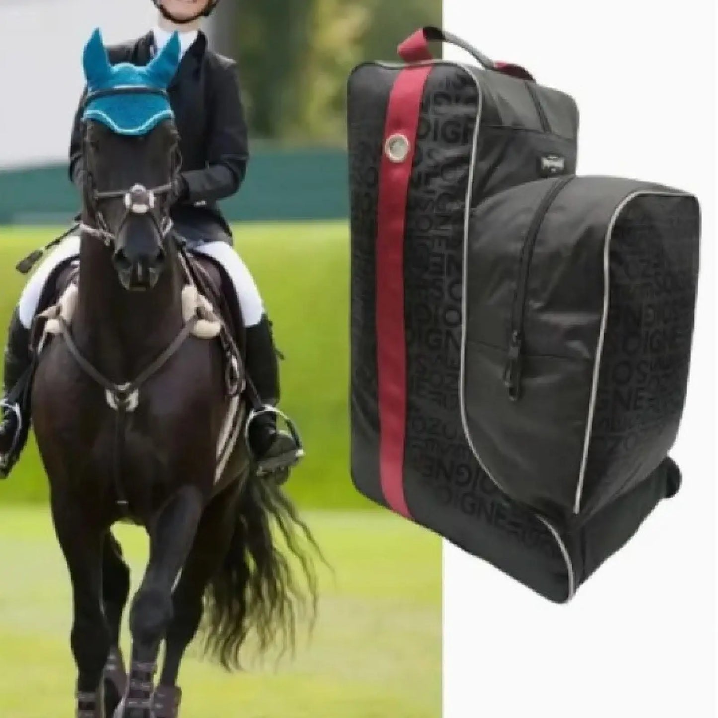 Equestrian Pack Equipment Protection for Horse Riding Tall Boot Bag Carry Pouch for Horsewhip Competition Knight Boots Tour Trip