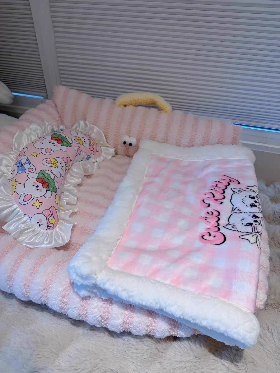 Puppy special sofa kennel winter warm pet Internet celebrity cat nest small dog sleeping mat cushion winter bed