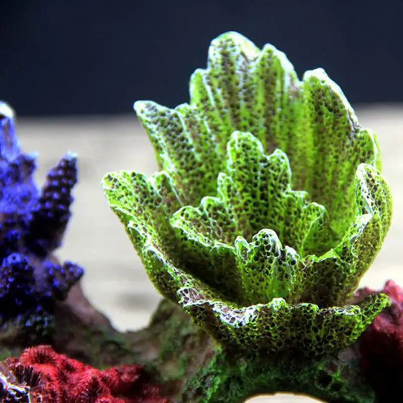 Fish for Tank Coral Decorations Artificial Resin Coral Cave House Betta 6XDE