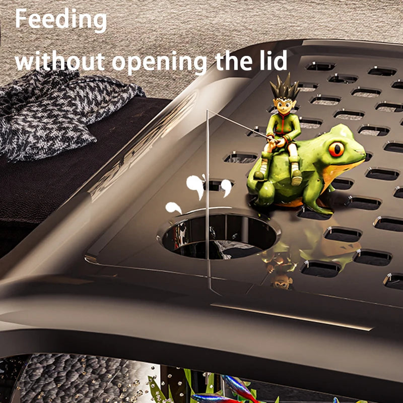 Aquarium Tank Plastic Turtle Terrariums Small Transparent Fish Incubator Box Desktop Fish Tanks Landscaping Display Boxes