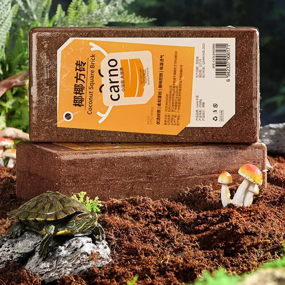Coco Coir Brick Compressed Coco Fiber Substrate Snake Bedding Reptile Tank Accessories Landscaping Mulch For Geckos Tortoises