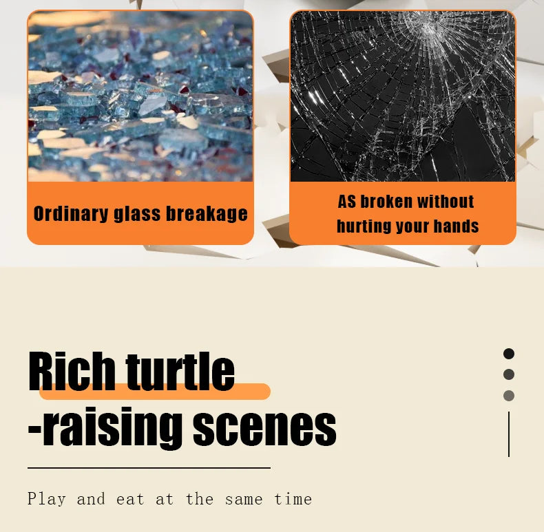 New Household Brazilian Turtle Ecological Landscape Tank Turtle Specific Feeding Tank With Tape Platform Amphibious Turtle Tanks