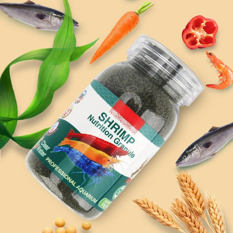 100ML 50g Enhanced Color Nutrition Ornamental Shrimp Special Food Crayfish Feed Crystal Black Shell Shrimp Crayfish Crab Food
