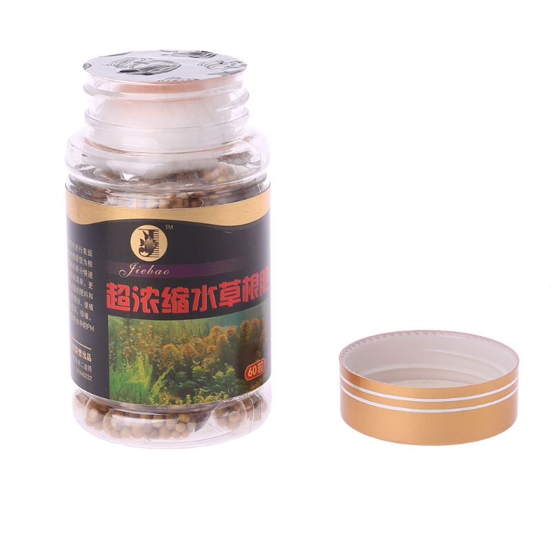 60 Pieces Root Freshwater Aquarium Aquatic Plant Fertilizer 60 Capsules Mixed Nourishing for Water Plant