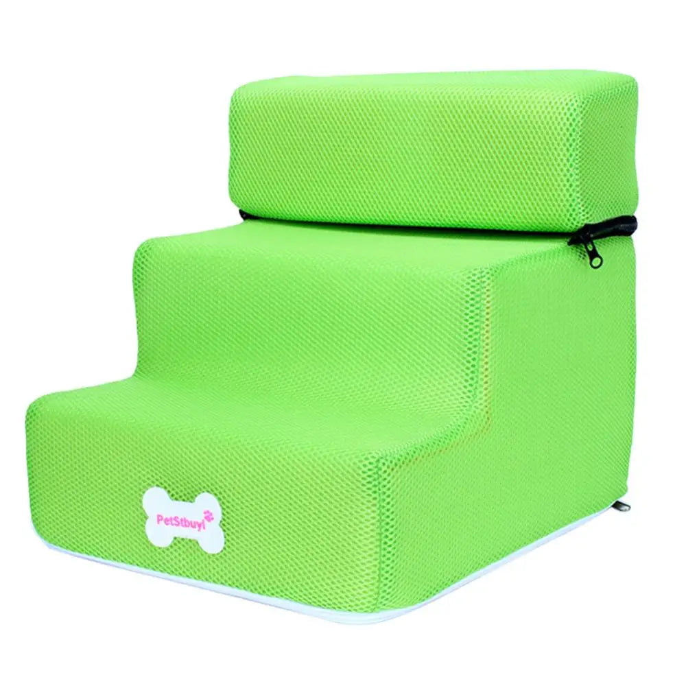 Small Dog Cats Pet 3 Steps Stairs Sofa Stairs Pet Dog Cats Ramp Climbing Stairs Removable Non-slip cover Detachable Bed Ladder Dog Bed