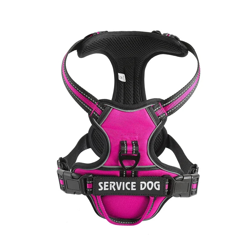 Nylon Dog Harness Vest Reflective Dog Harness Personalized Breathable Adjustable Pet Harness Leash For Small Medium Large Dogs