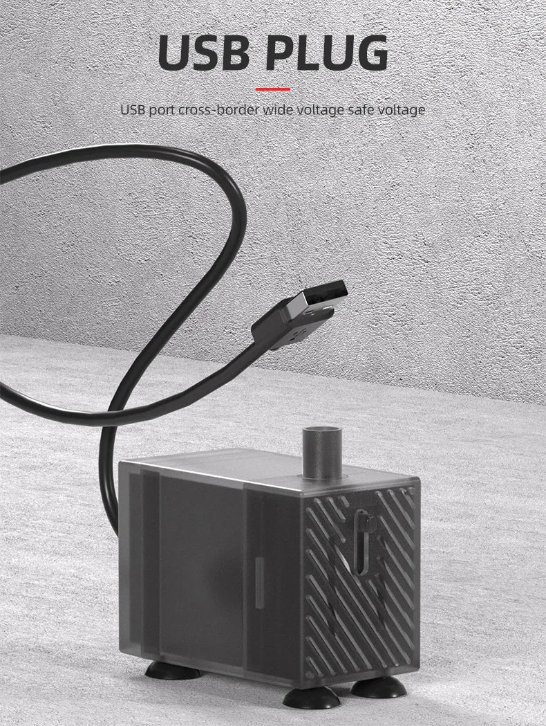 USB fish tank low water filter Aquarium Turtle tank Filter circulation Filtration oxygenation Small fountain