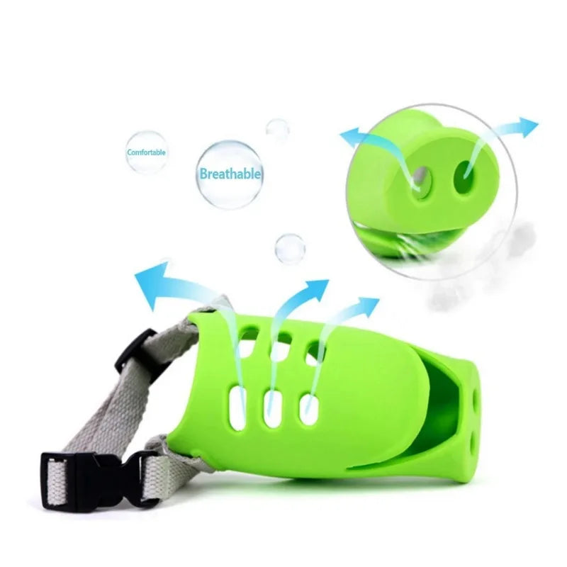 Pig Nose Breathable Mask for Puppy Cute Funny Doggy Anti-bite Mask Adjustable Prevent Accidental Ingestion Pet Accessories