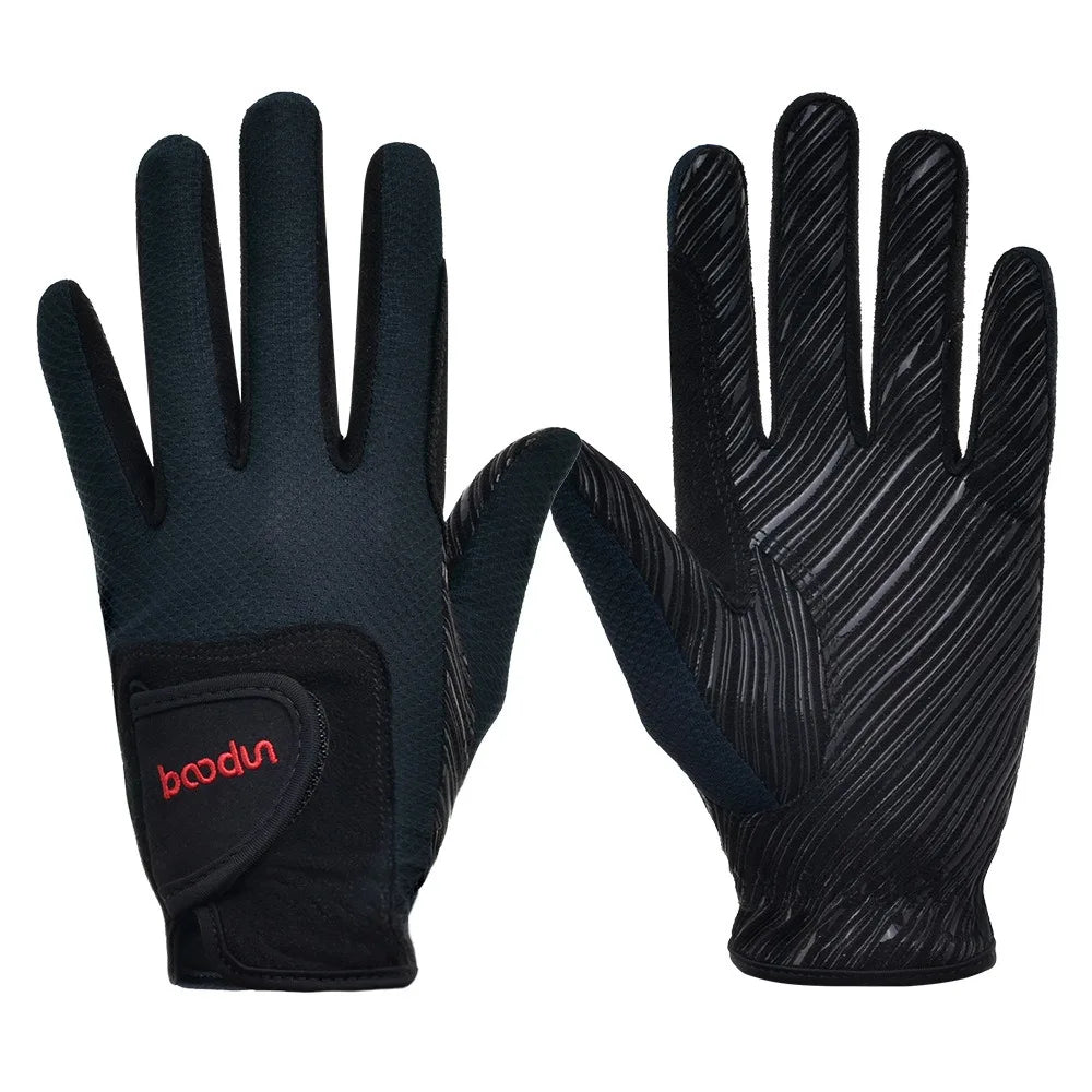 Suede Horse Riding Gloves Wear Resistant Anti-slip Equestrian Gloves Comfortable Lightweight Sports Riding Gloves