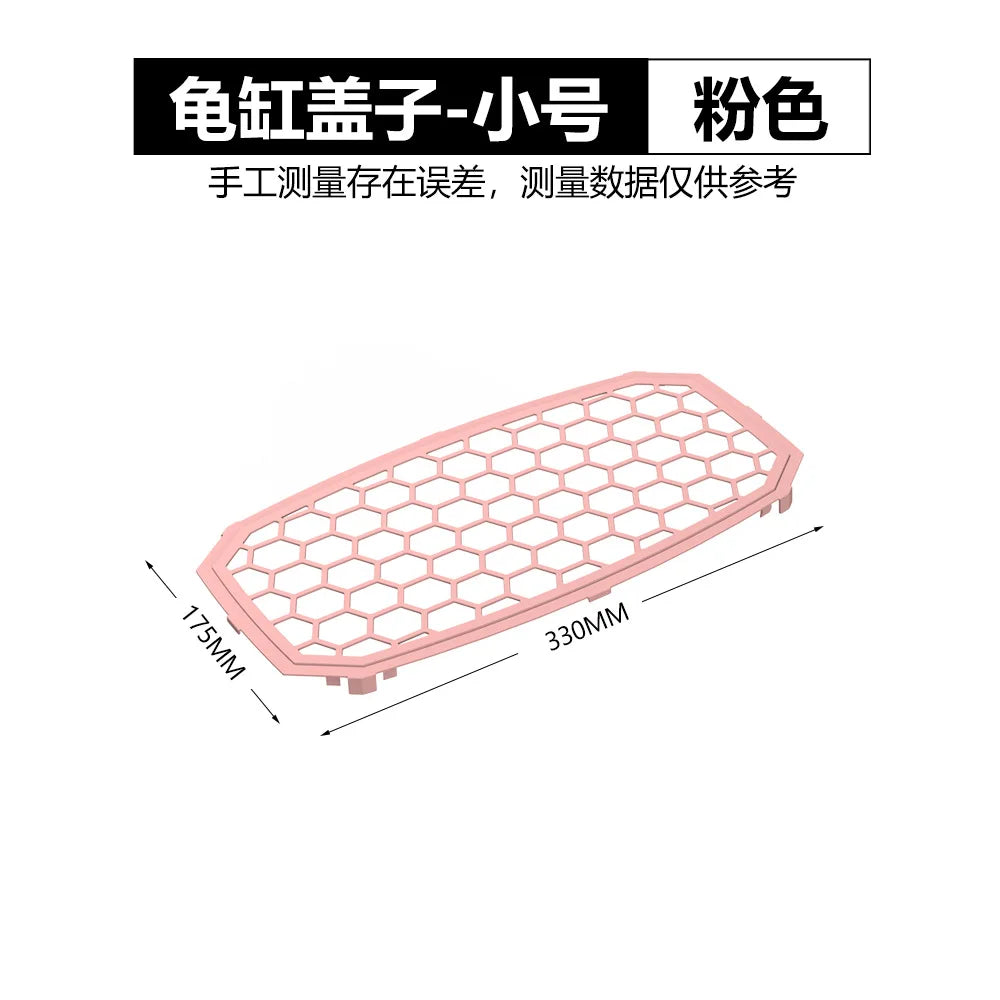 Reptile Turtle Vivarium Box with Basking Platform Tortoises Aquarium Tank Transparent Anti-Escape Cage Home Aquariums