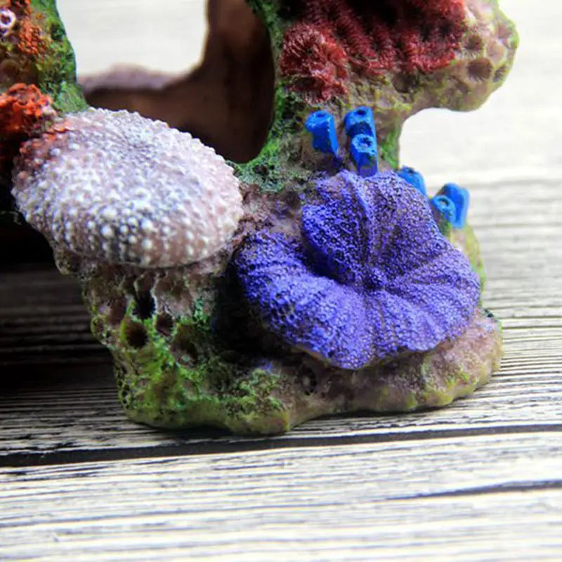 Fish for Tank Coral Decorations Artificial Resin Coral Cave House Betta 6XDE