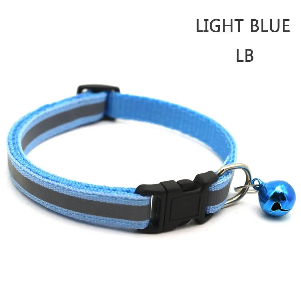 Reflective Flashing Easy Wear Nylon For Puppy Kitten Dog Accessories Pet Supplies Cat Collar Pet Collar