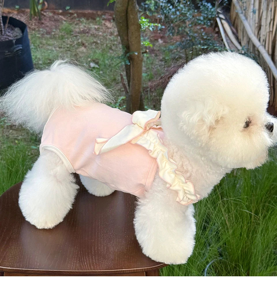 Teddy Four-Legged Neuter Suit Pet Autumn Vest Puppy Belly Protection Sleepwear Solid Color Dog Clothes