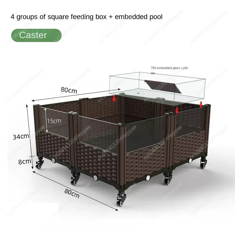Turtle special ecological landscaping breeding tank breeding box household raising yellow edge turtle large extra large amphibians