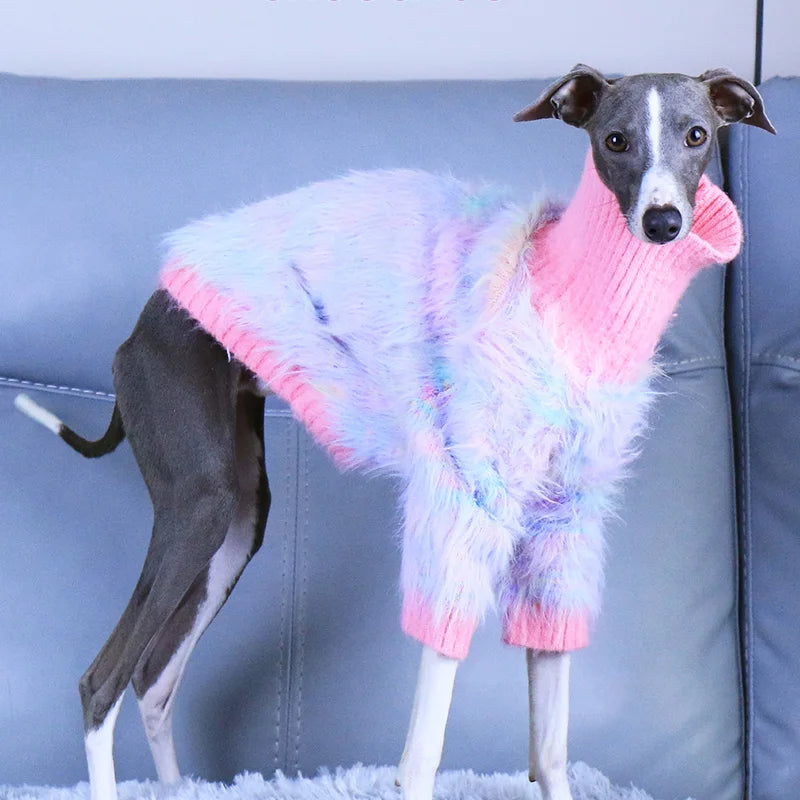 Pet Sweater Stretch Soft Turtleneck Italian Greyhound Whippet Sweater Autumn Winter Pet Sweater Small Dog Clothes S-3XL