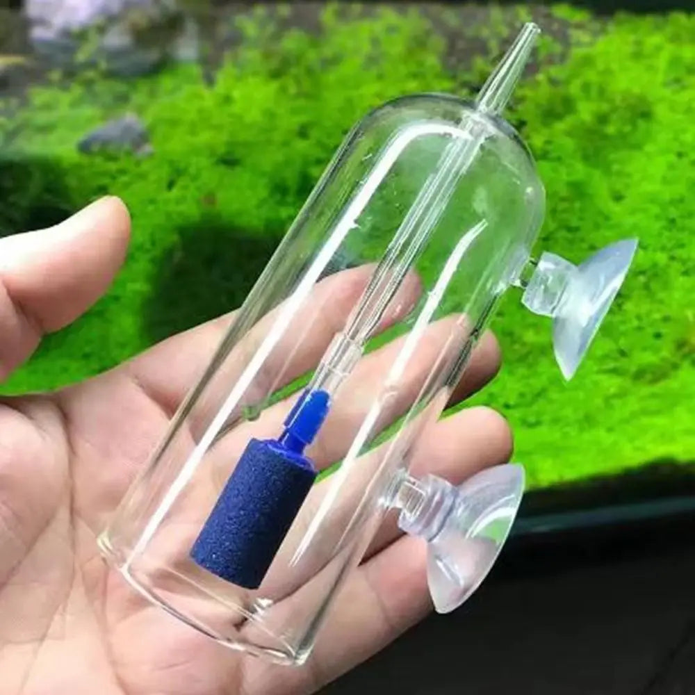 Crystal Glass Fish Tank Dissolved Oxygen Device Anti-Splash Design Preventing Water Splashing Fish Tank Oxygen Aerator