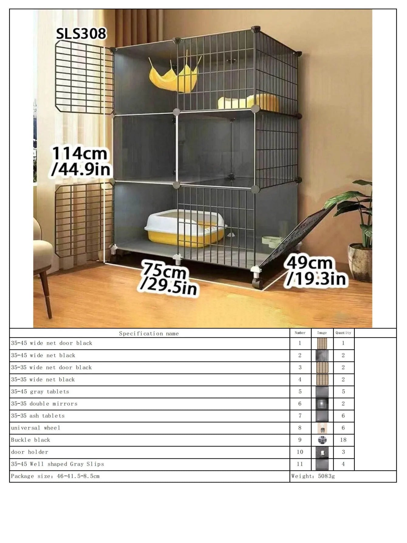 Cat Cage, Household Indoor Small Apartment, Cat Villa, Cat House, Cat Nest, Integrated Does Not Occupy an Area