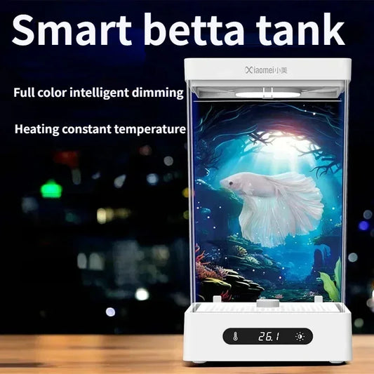 Smart betta dedicated fish tank desktop mini small ecological self-circulating desktop aquarium fish tank