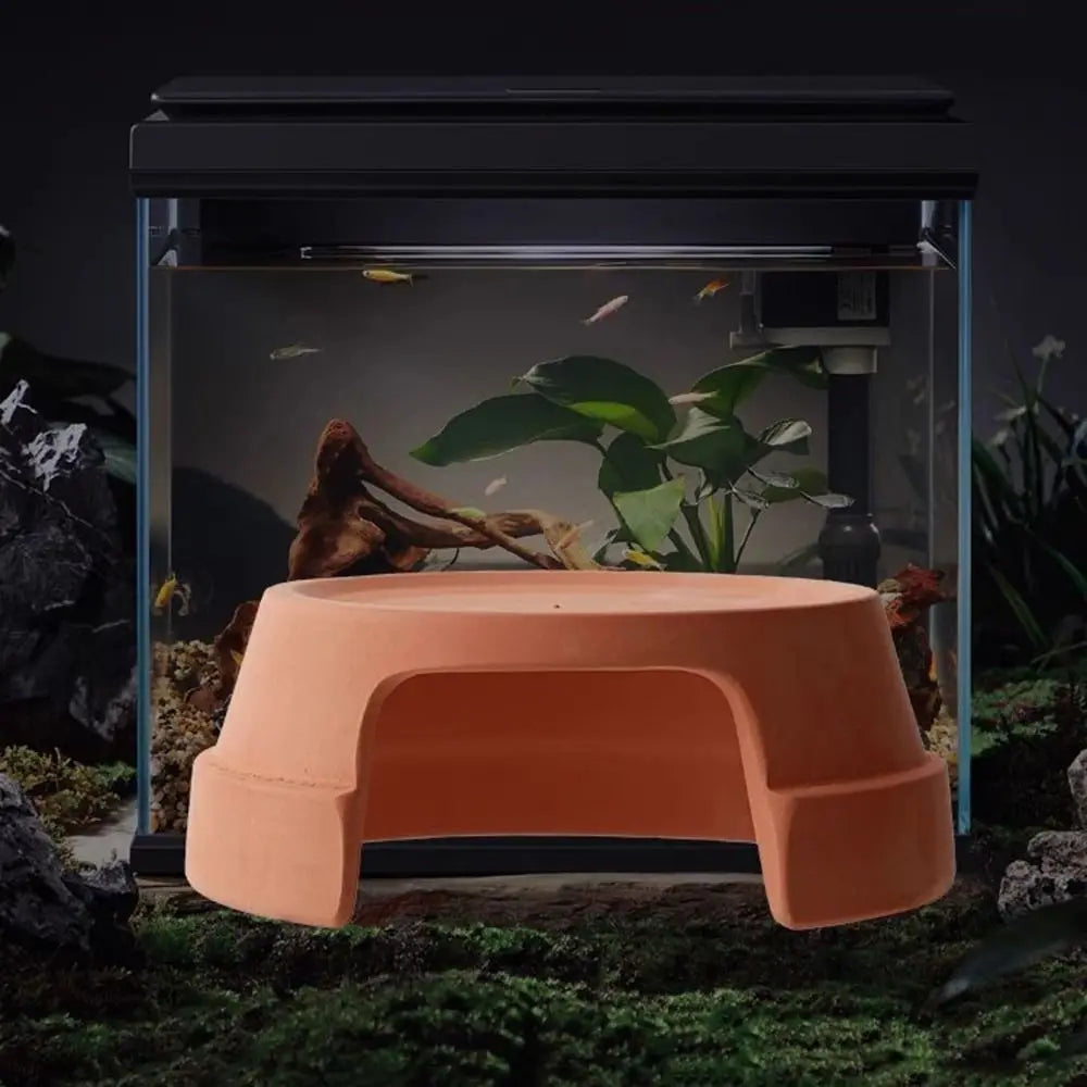 Multifunctional Ceramics Reptile Hide Box Decorative Hiding area Turtle Hideout Entrance Reptile Terrarium for Home