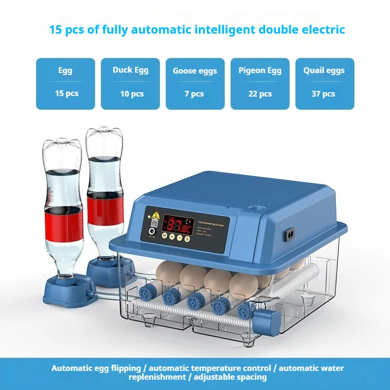 Intelligent Egg Incubator 6/9/12/15/24/36/48/56/64/98/120/128/152/176/192 Eggs for Ostrich Chicken Duck and other Birds