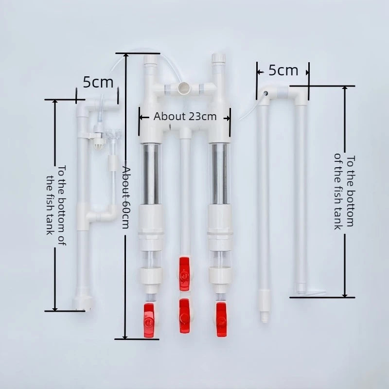 Aquarium Siphon Fish Tank Bottom Filter Sucking Stool Siphon Vacuum Cleaner Water Filter Siphons Fish Toilet Aquarium Cleaning