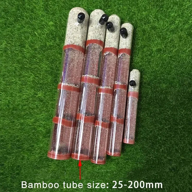 DIY Various Size Ant Farm Bamboo Tube Nest with Feeding Area Pet Anthill Workshop Queen Ant Breeding Nest Ant House Nest Bracket