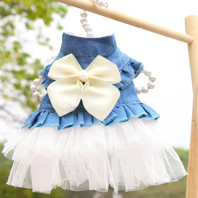 Rabbit Outing Clothes Lop-eared Dwarf Rabbit Pleated Skirt Rabbit Dress Up Accessories Small Bunny Supplies Mesh Sling Dress