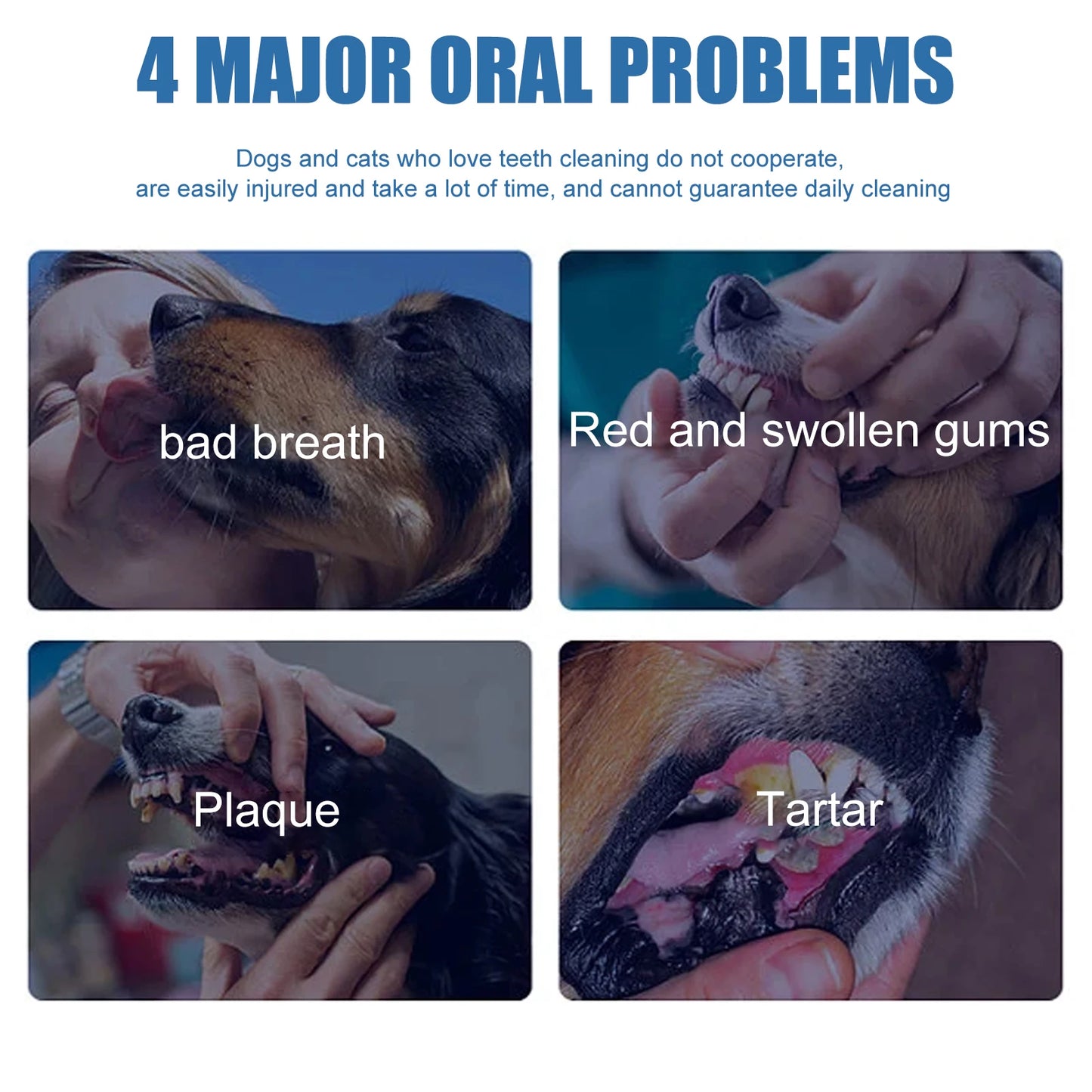 Pet Tartar Removal Foam Dog Tartar Plaques Breath Freshener Deodorant Prevent Dental Calculus Cat Teeth Oral Cleaner