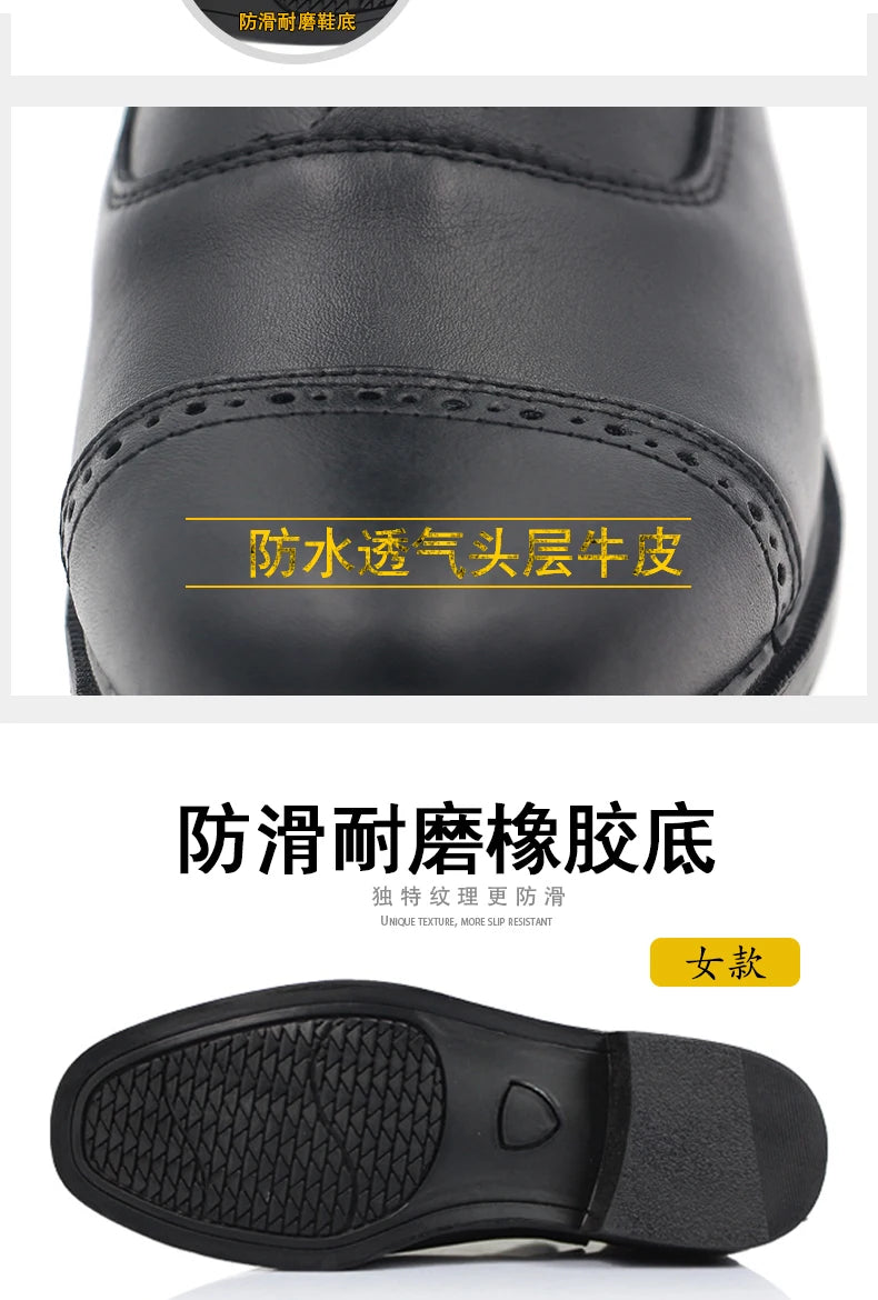 Aoud Horse Riding Boots Equestrian Boots Full Leather High Quality Zipper Shoes Men Women