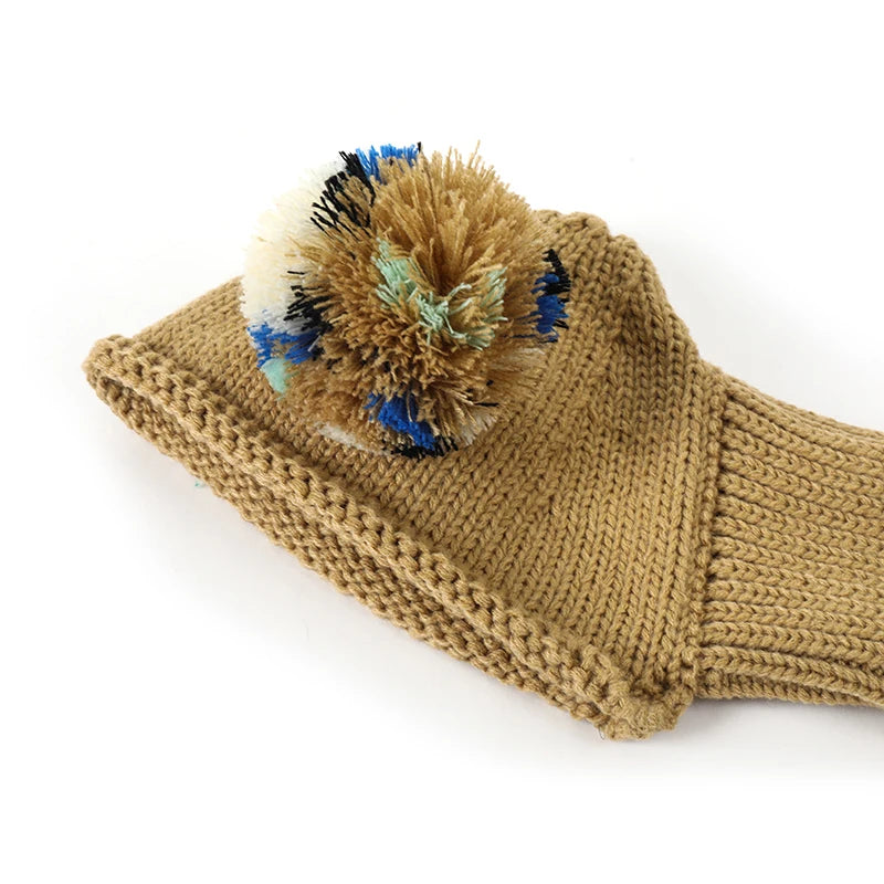 Cute Christmas Pet Hat with Ball, Warm Winter Hat, Puppy, Whippet, Greyhound, Bichon Frize, Schnauzer, Cute hat