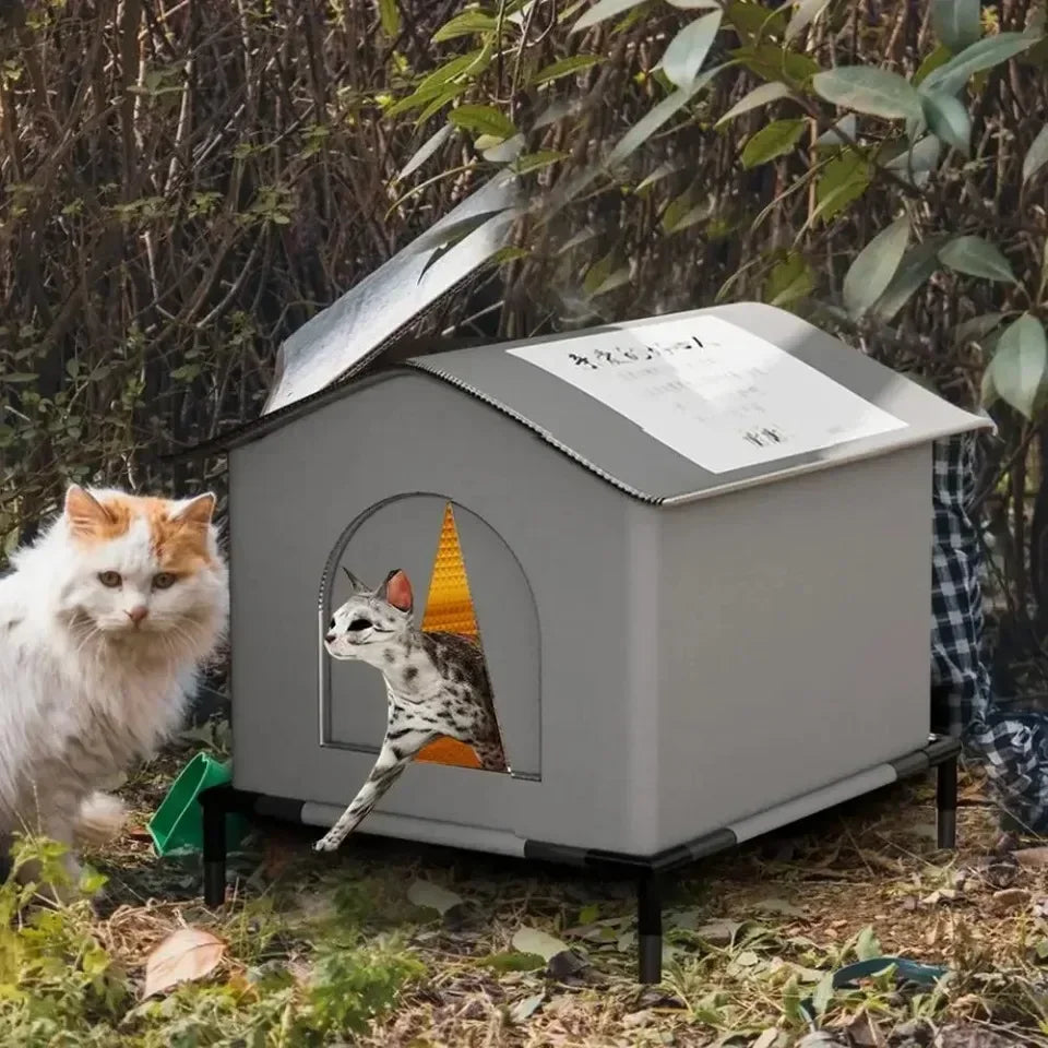 Cat Nest Waterproof Stray Cat House Outdoor Feral Large Capacity Pet Rainproof Moisture Large Enclosed Bite Resistant Cat Nest
