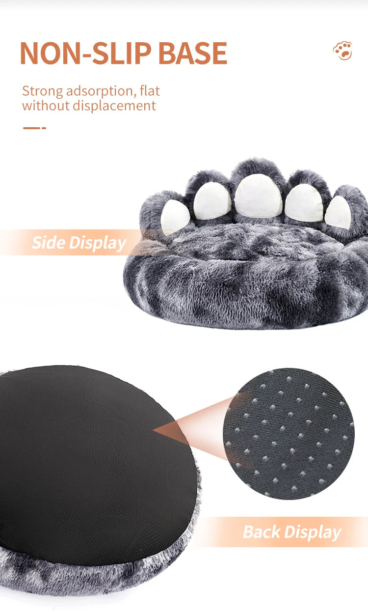 Cozy Comfy Pet Dog Bed Paw Shape Warm Dog Bed Cushion for Your Furry Friend Fluffy Dog Bed Cat Mat Deep Sleeping Warm