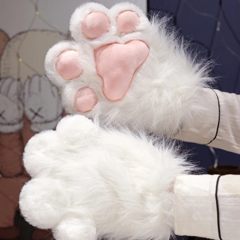 Fursuit Paw Gloves Boots Giant Wearable Accessories Plush Toys Furry Cosplay Cat Bear Shoes Cute Fluffy Animal Manga Party