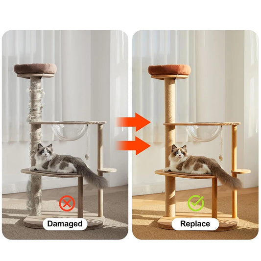 2PCS cat scratch pole, DIY accessories for cat climbing frame, suitable for cat climbing frame or Replacing Old and Damaged Cat Scratch Poles