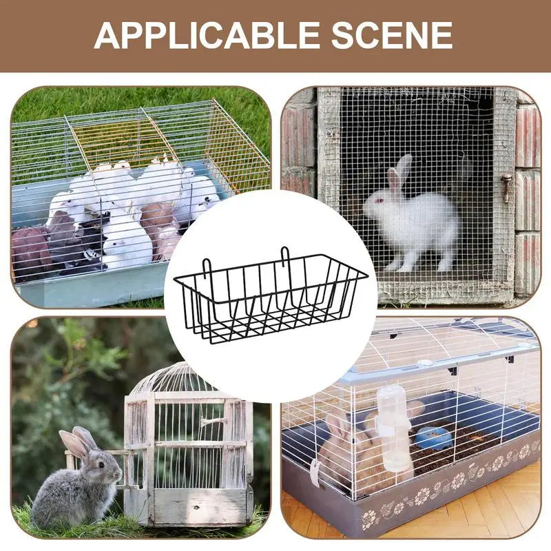 Guinea Pig Hay Holder 2Pcs  Metal Feeder Bunny Hay Feeder Grass Holder Small Animal Basket With Hooks For Ferret Bunny