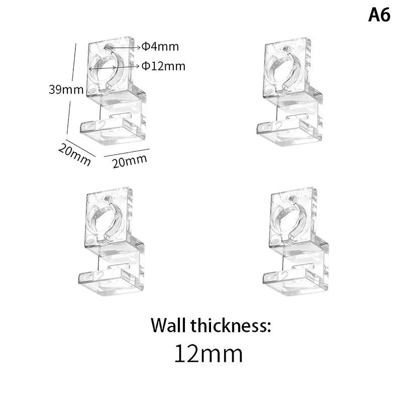 4Pcs Fish Tank Acrylic Clips for 5.5mm~15mm Wall Thickness Aquarium Lid Cover Support Holder Bracket Clamp Stand Supplies