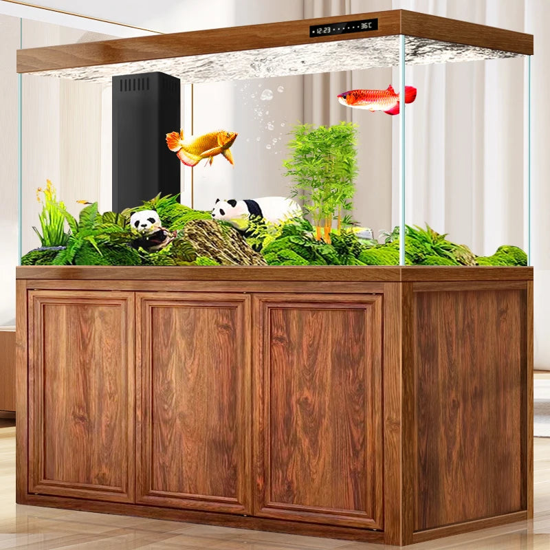 Arowana Tank Ultra-White Glass 1.2 meters Medium and Large Ecological No-Change Aquarium Box Lazy Bottom Filter Cabinet