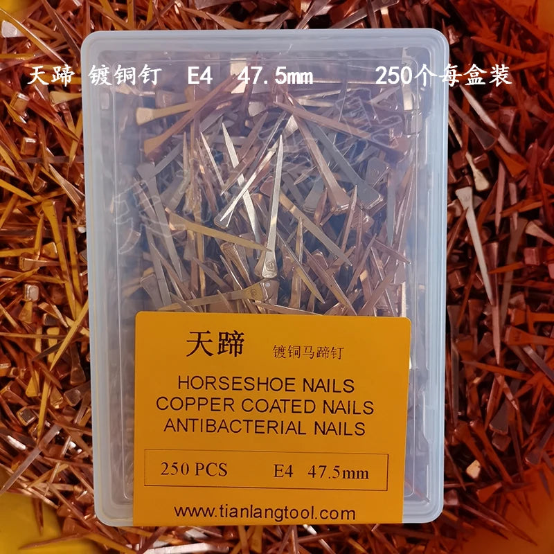Copper Horseshoe Nails E3 E4 E5 One Box Contain 250PCS