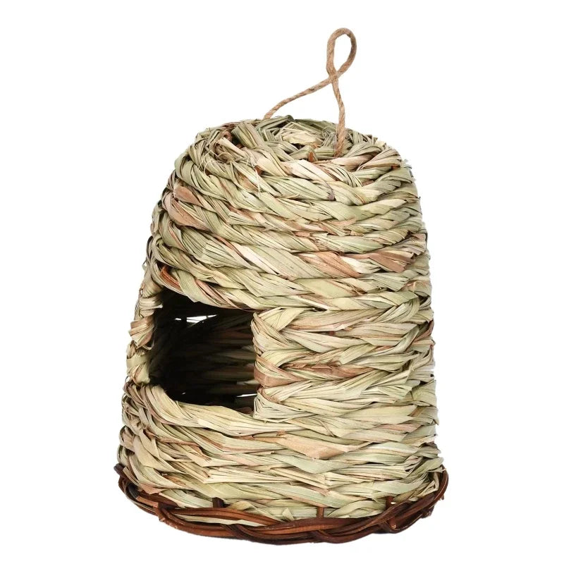 16 different Birds Nests Bird Cage Natural Grass Egg Cage Bird House Outdoor Decorative Weaved Hanging Parrot Nest Houses Pet Bedroom