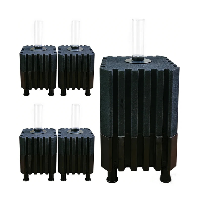 Big Aquarium Sponge Filter For Fish Tank Air Pump Skimmer Biochemical Sponge Filter With Media Ball Aquarium Bio Filter