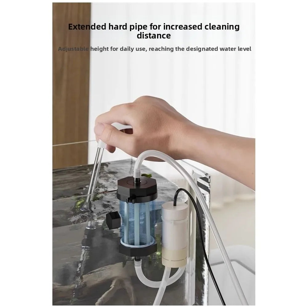 Portable 280GPH Aquarium Water Changer USB Powered Low Noise Aquarium Pump Fish Tank Cleaning For Aquarium